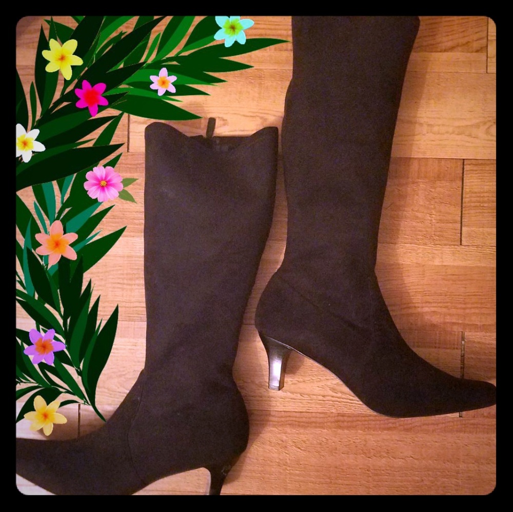 Womens Black Suede Boots